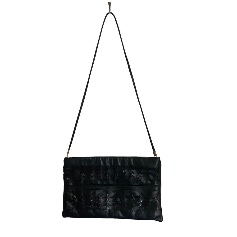 ATLAS New York by Helou Purse Leather Crossbody Clutch Retro Glam Grandmacore